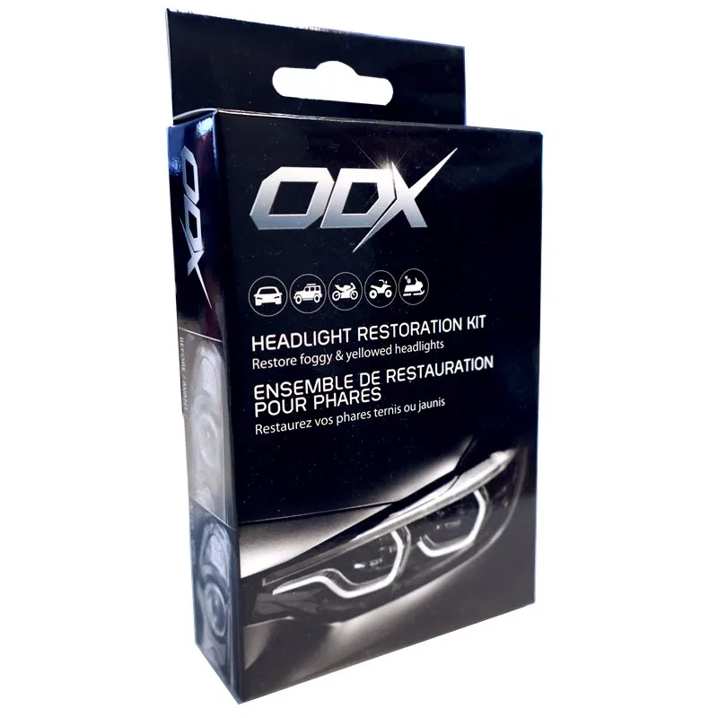 HRK1 – ODX Headlight Restoration Kit, With Wipes/ Dry Clothes Use To Eliminate Oxidation/ Dirt/ Grime And Adds High Q...